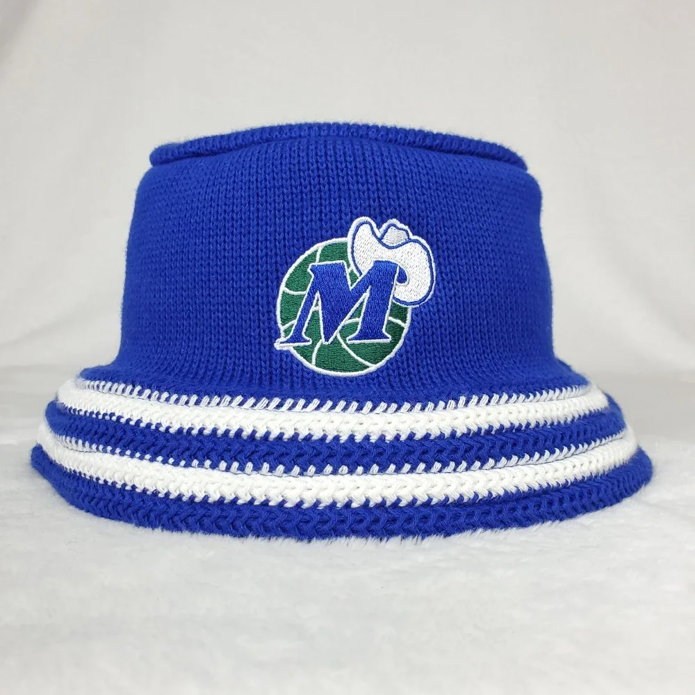 Dallas Mavs Mitchell &‎ Ness NBA Bucket Hat Cap Embroidery Logo Blue NWT